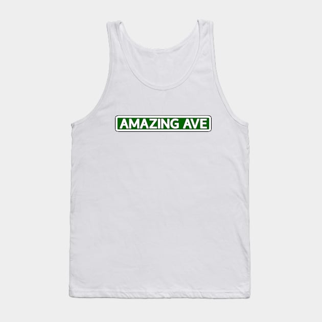 Amazing Ave Street Sign Tank Top by Mookle